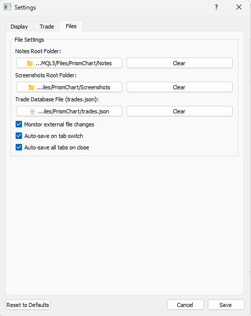 ThinkPad Settings - Files tab